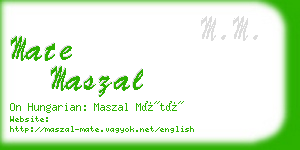 mate maszal business card